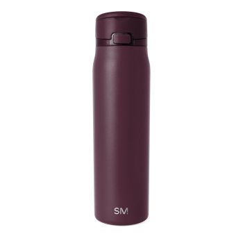 Simple Modern Mesa Loop Water Bottle with Straw | 30oz Cup Holder Friendly Insulated Stainless Steel Bottles for Travel, Sports and School | Cherry Wine